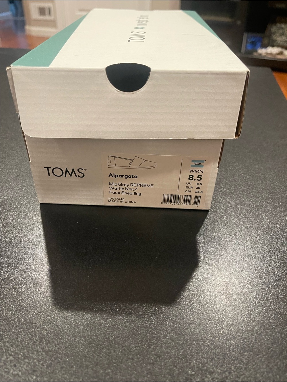 TOMS Alpargata Shoe New in Box in Mid Grey